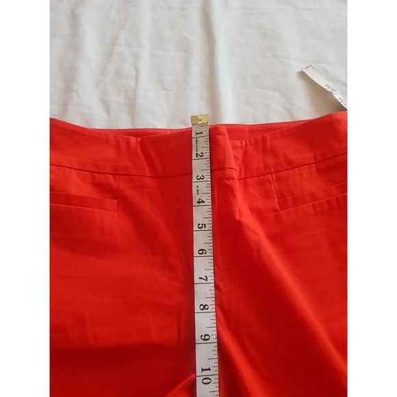 Ann Taylor Womens Pants Sz 4 Cropped Mid Rise Mid Waist Slit Straight Leg Casual - Picture 10 of 12